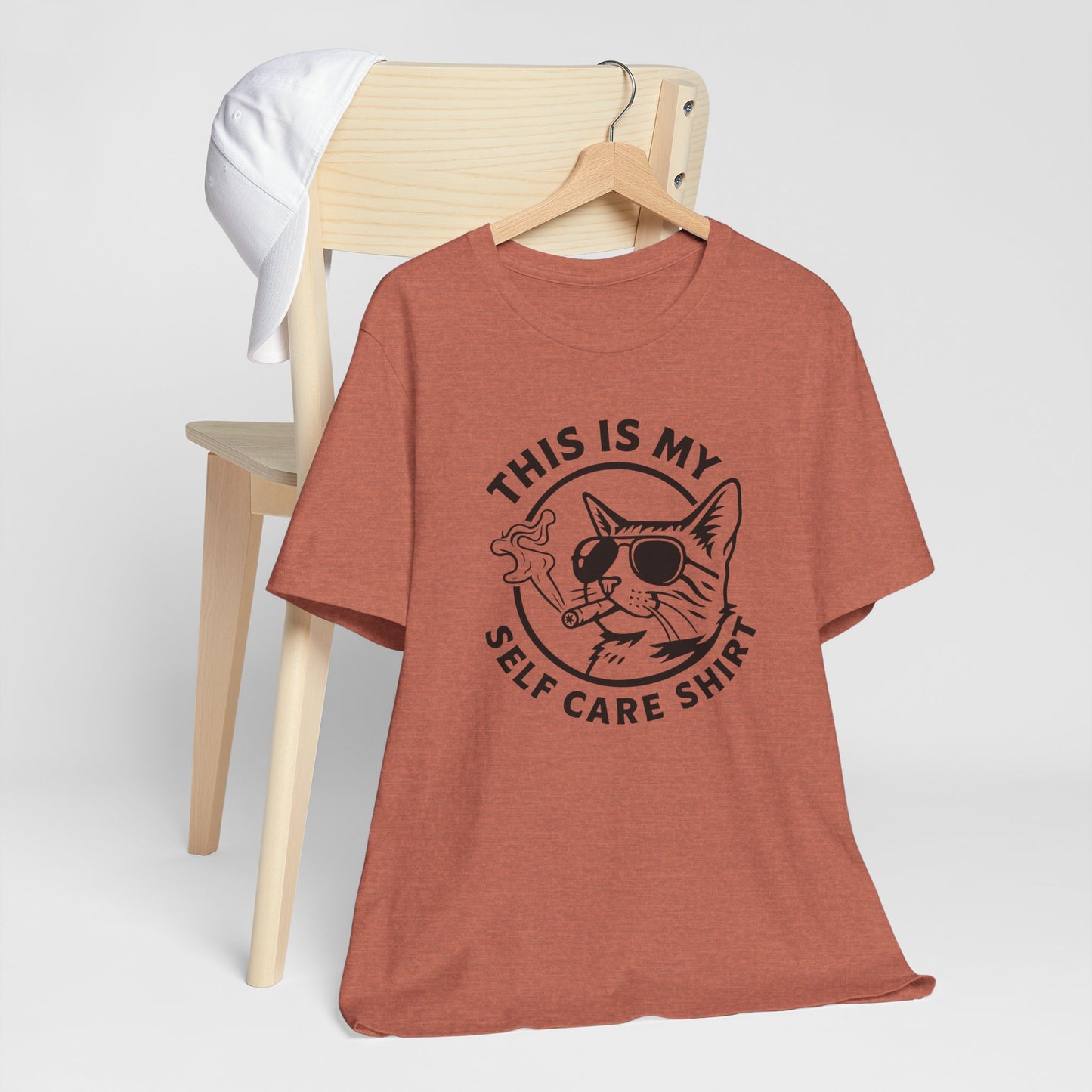 "This Is My Self Care Shirt" Cat Graphic Tee