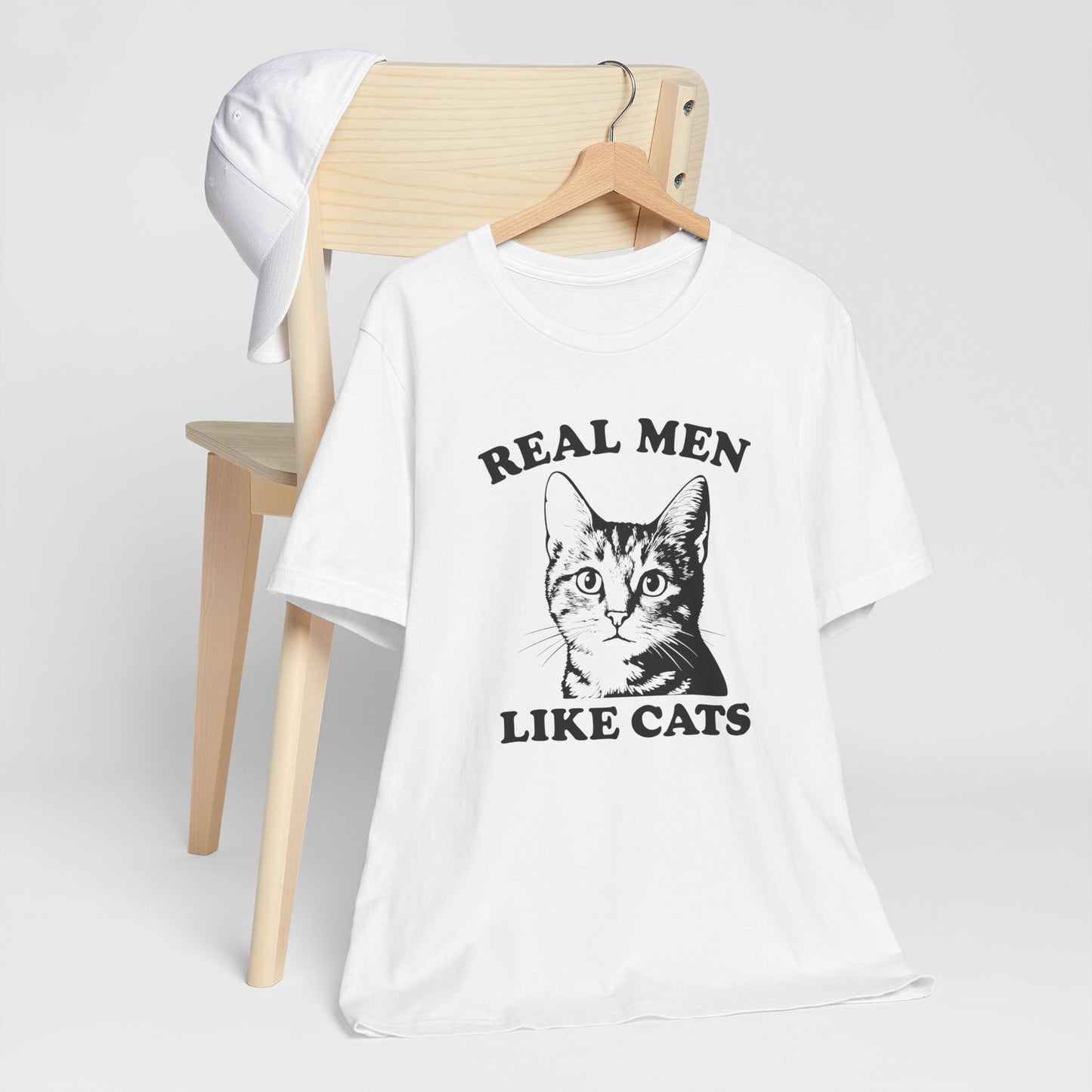 Real Men Like Cats Short Sleeve Tee Shirt