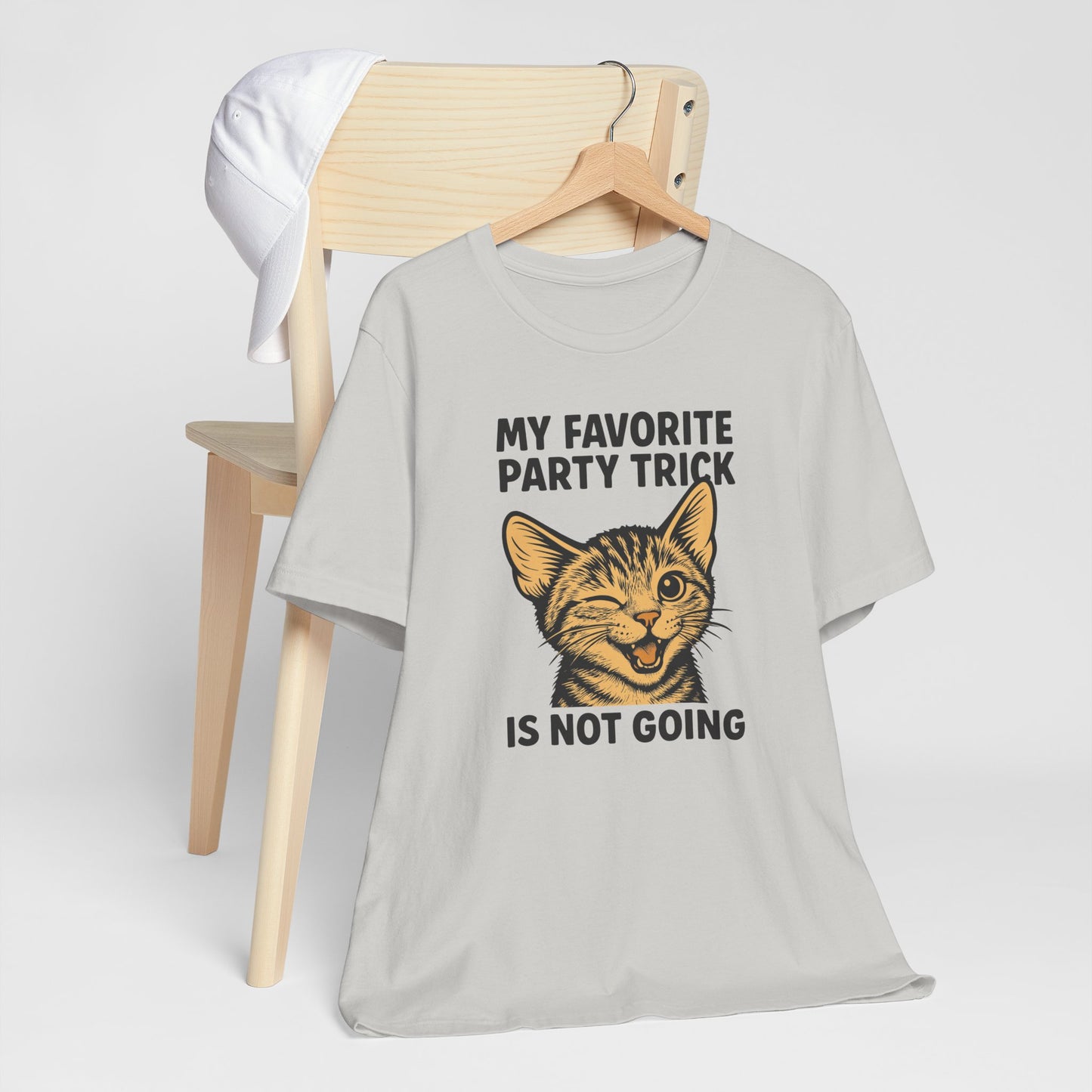 Cute Winking Cat Party Trick Short Sleeve Tee Shirt