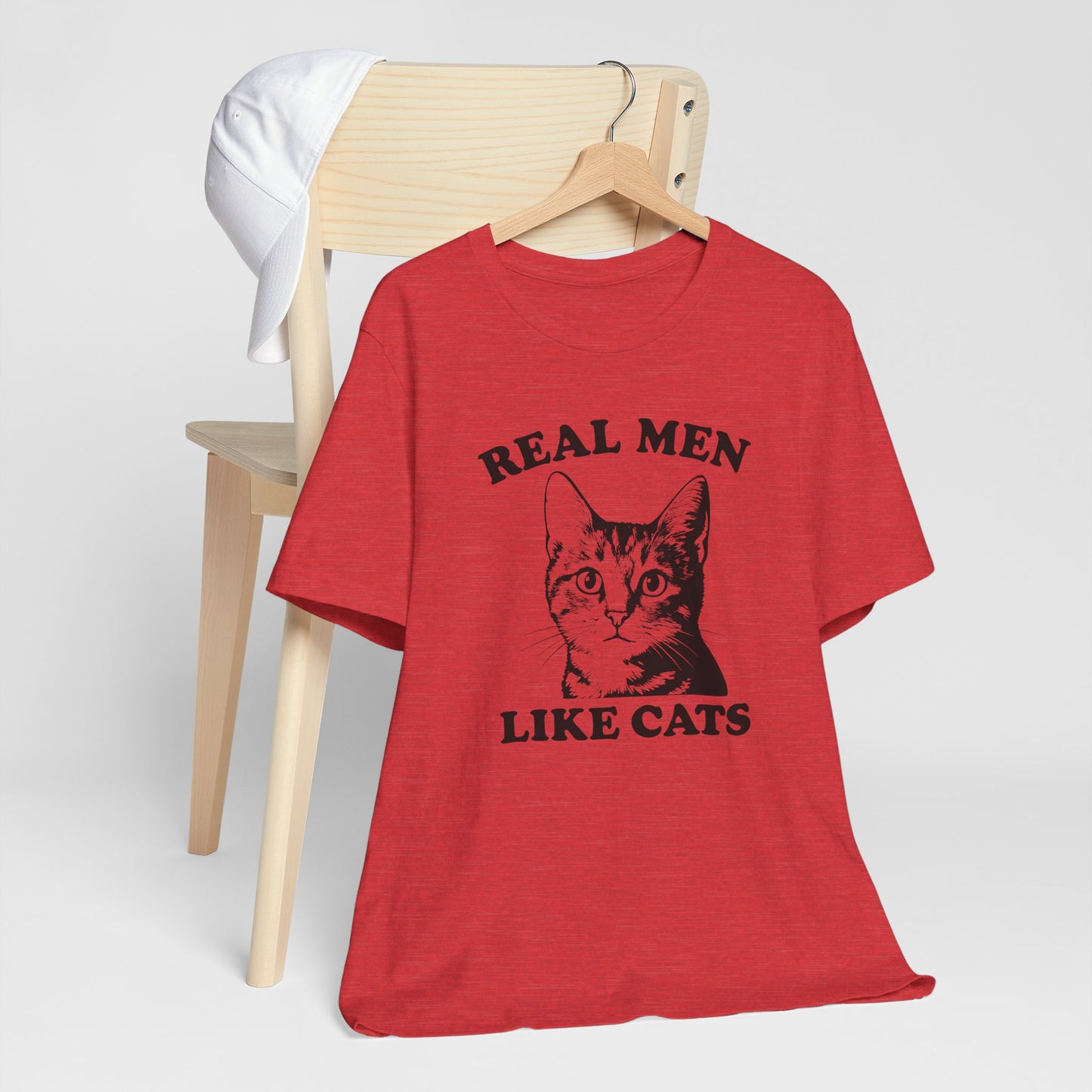 Real Men Like Cats Short Sleeve Tee Shirt