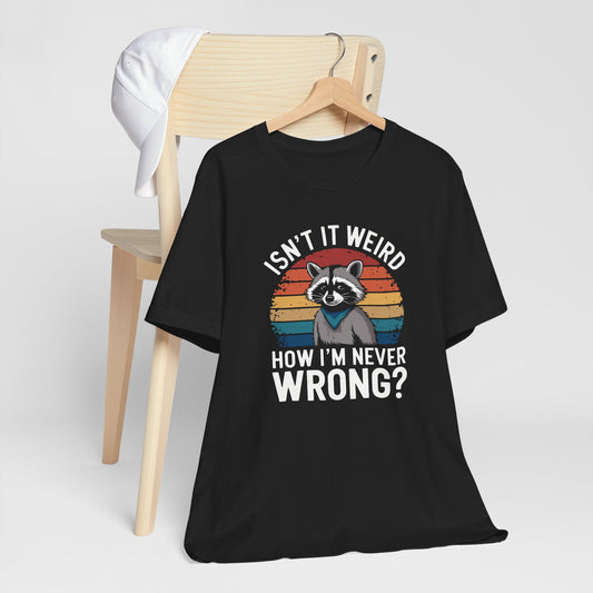Funny Raccoon With An Attitude Retro Sunset Short Sleeve Tee Shirt