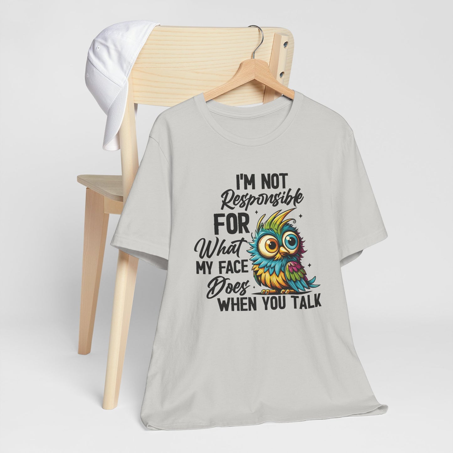 Quirky Owl With Sarcastic Attitude Short Sleeve Tee Shirt