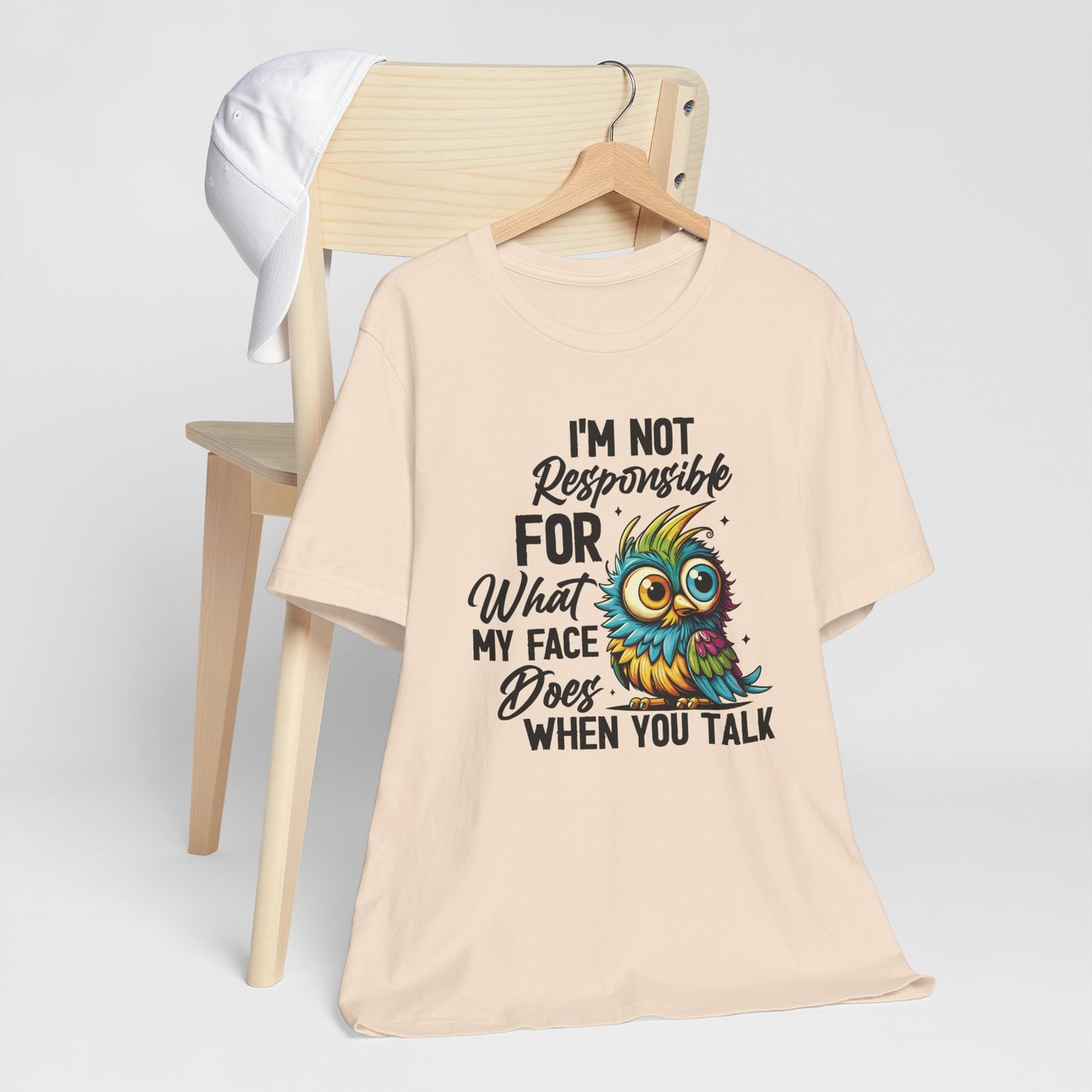 Quirky Owl With Sarcastic Attitude Short Sleeve Tee Shirt