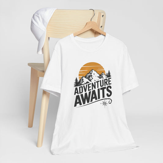 Adventure Awaits Vintage Compass Tee Shirt