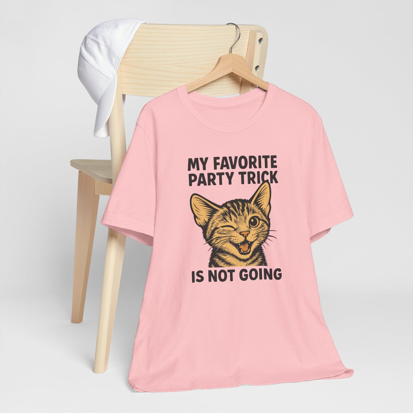 Cute Winking Cat Party Trick Short Sleeve Tee Shirt