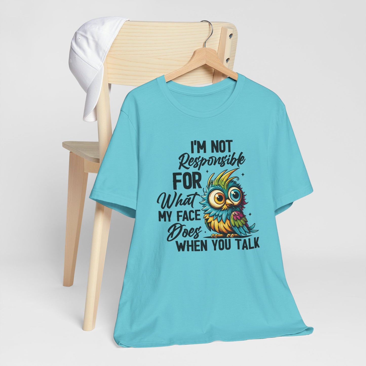 Quirky Owl With Sarcastic Attitude Short Sleeve Tee Shirt