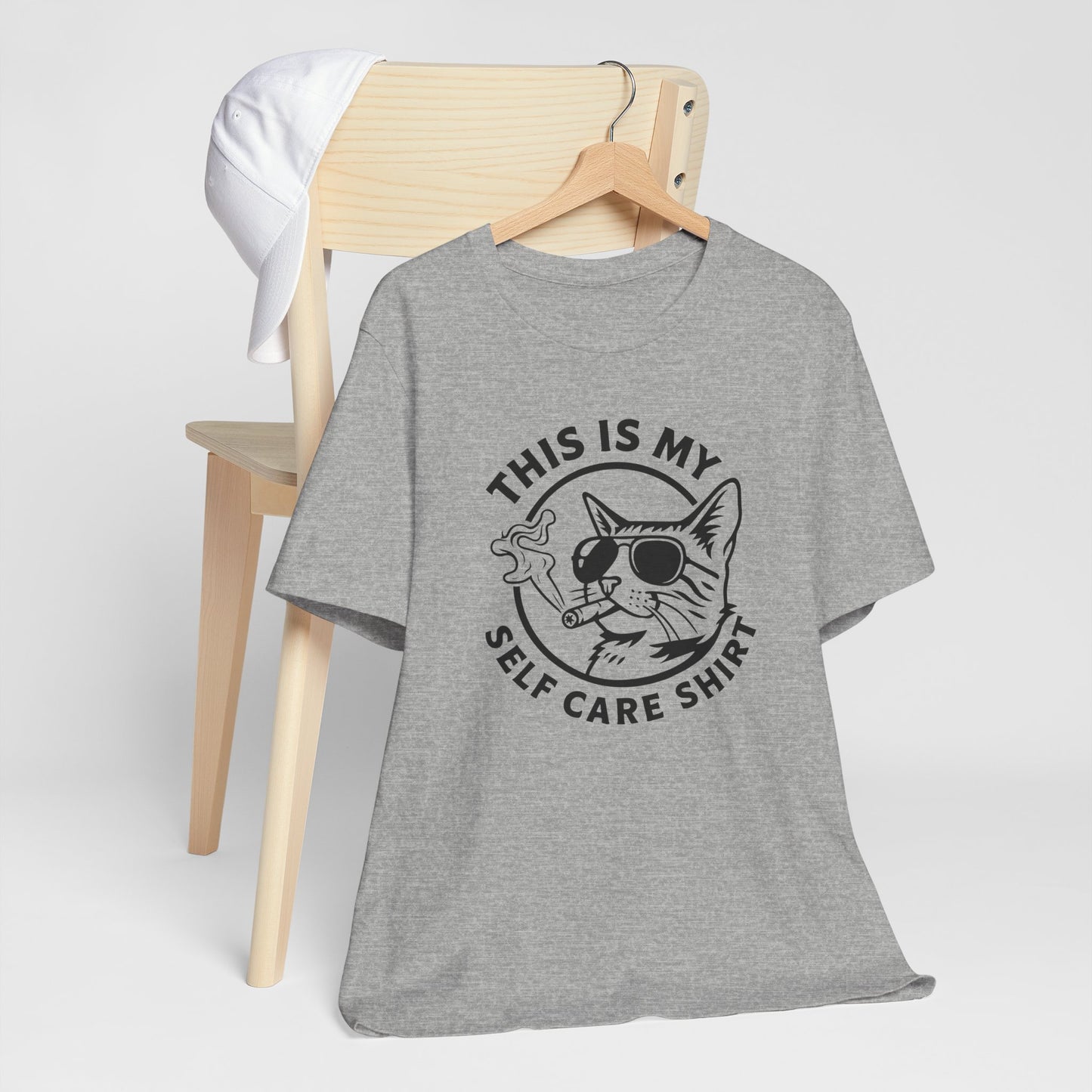"This Is My Self Care Shirt" Cat Graphic Tee
