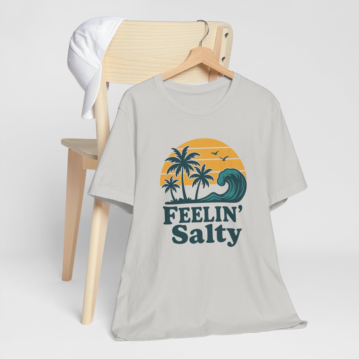 Feelin' Salty Beach Retro Sunset Tee Shirt