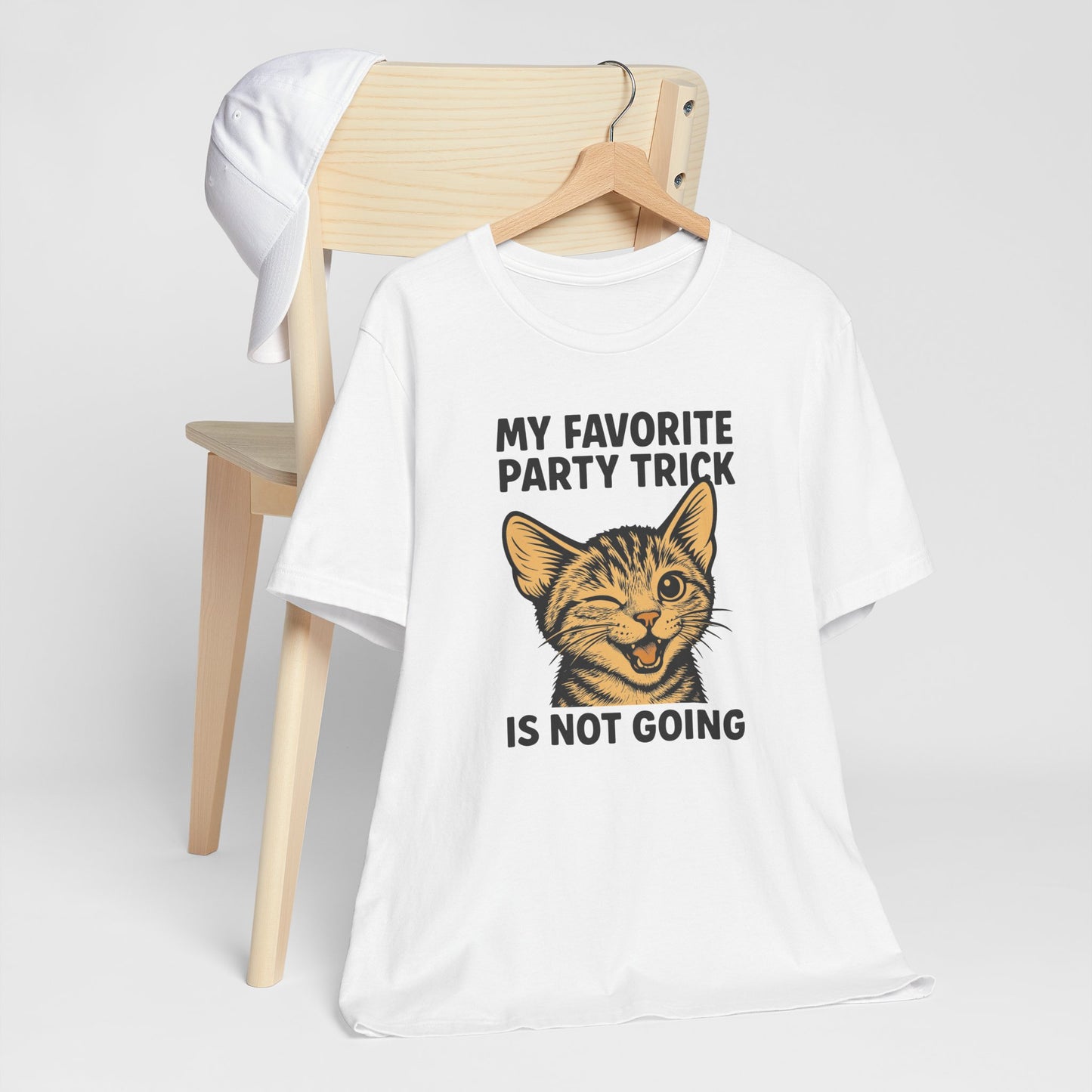 Cute Winking Cat Party Trick Short Sleeve Tee Shirt
