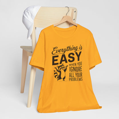 Procrastinating Sarcastic Raccoon Graphic Tee Shirt