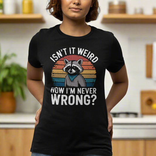 Funny Raccoon With An Attitude Retro Sunset Short Sleeve Tee Shirt