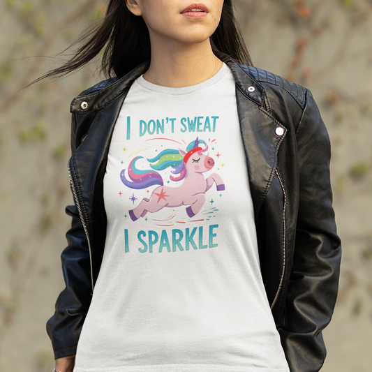 Unicorn Prancing Witty Quote Short Sleeve Tee Shirt
