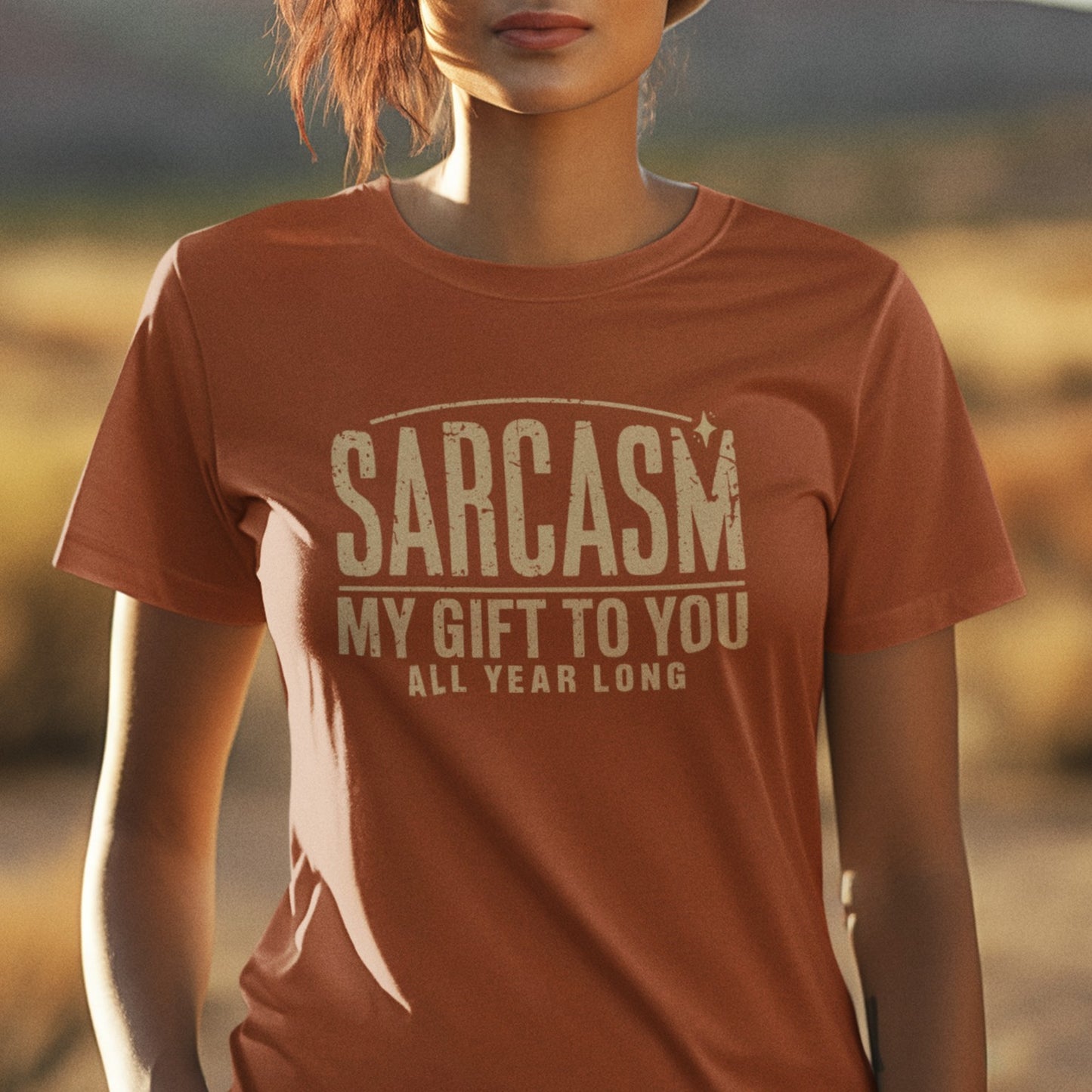 Sarcasm My Gift To You Typography Tee
