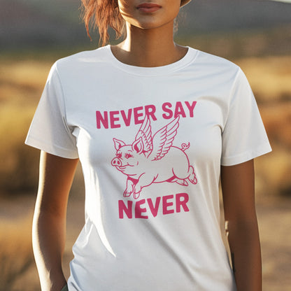 When Pigs Fly Idiom Tee Shirt