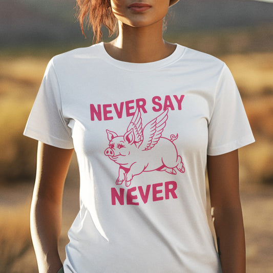 When Pigs Fly Idiom Tee Shirt