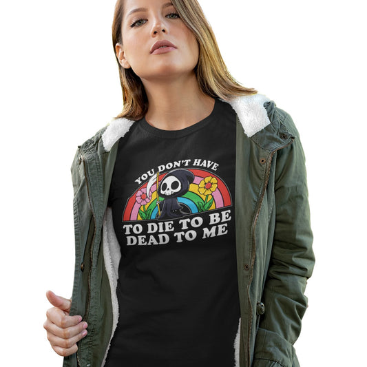 Grim Reaper Rainbow Graphic T-Shirt
