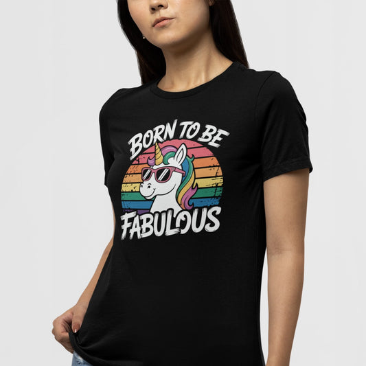 Retro Sunset Proud Sarcastic Unicorn Tee Shirt