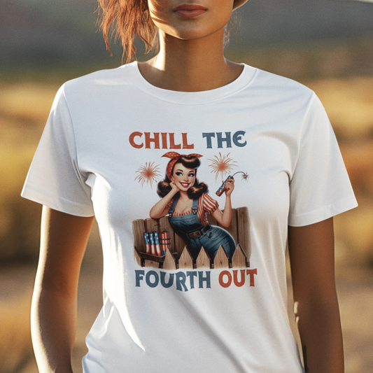 Chill The Fourth Out Independence Day Tee Shirt