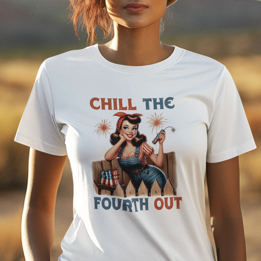 Chill The Fourth Out Independence Day Tee Shirt