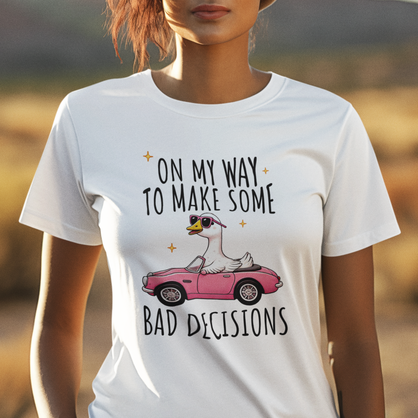 Bad Decisions Duck Driving Tee Shirt